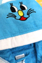 Load image into Gallery viewer, BR-23 Happy Cat  Hooded Bathrobe (Blue)

