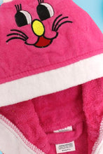 Load image into Gallery viewer, BR-24 Happy Cat  Hooded Bathrobe (Red)
