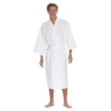 Load image into Gallery viewer, WBR-12 White Waffle Bathrobe
