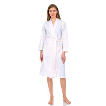 Load image into Gallery viewer, WBR-12 White Waffle Bathrobe
