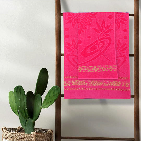 AT-10 Antique Design Pink Towel
