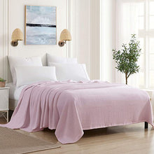 Load image into Gallery viewer, TBL-05 Baby Pink Cotton Weave Throw
